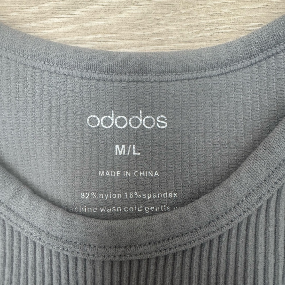 Charcoal Ribbed Tank Top - Picture 2 of 3